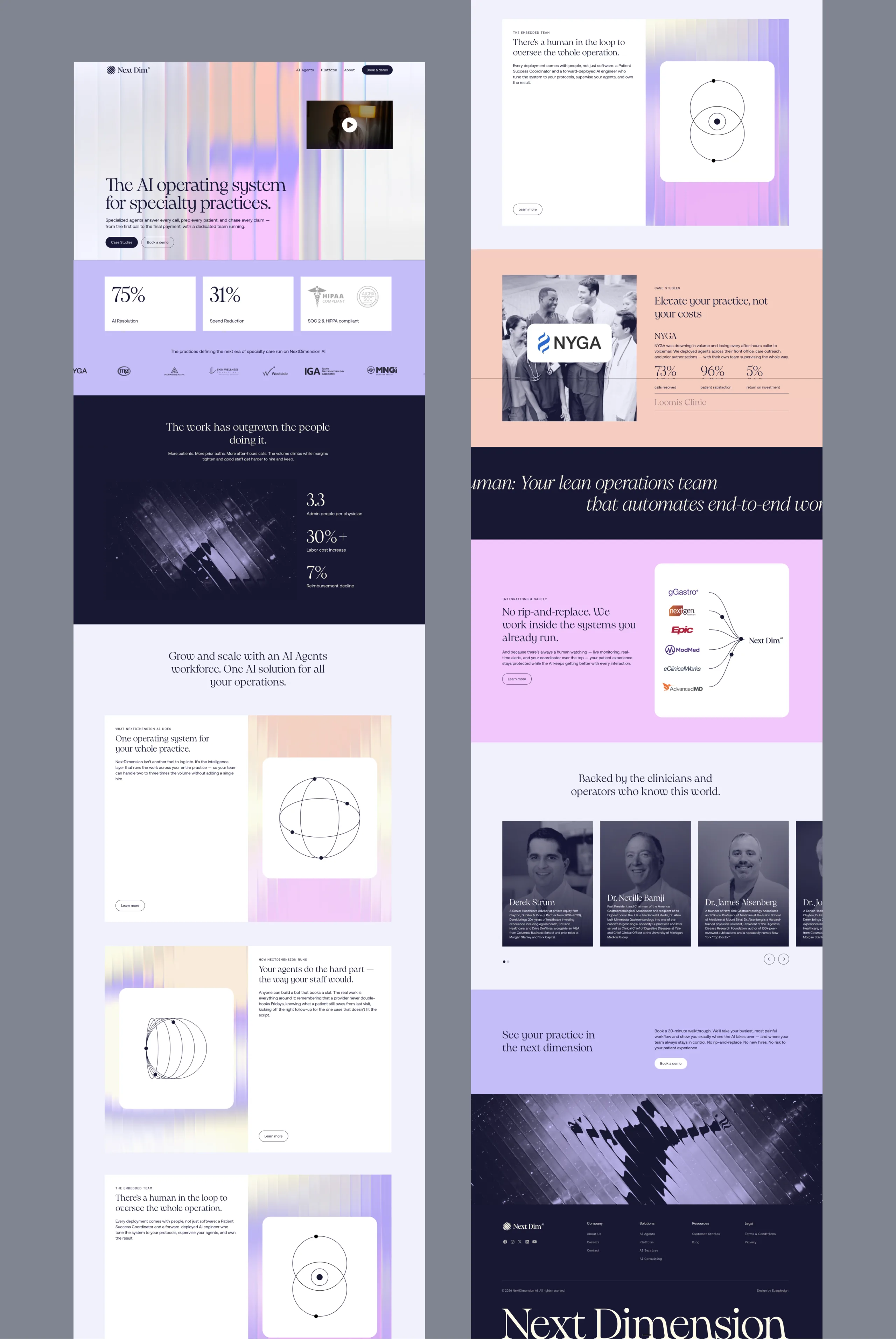 Full NextDimension website design
