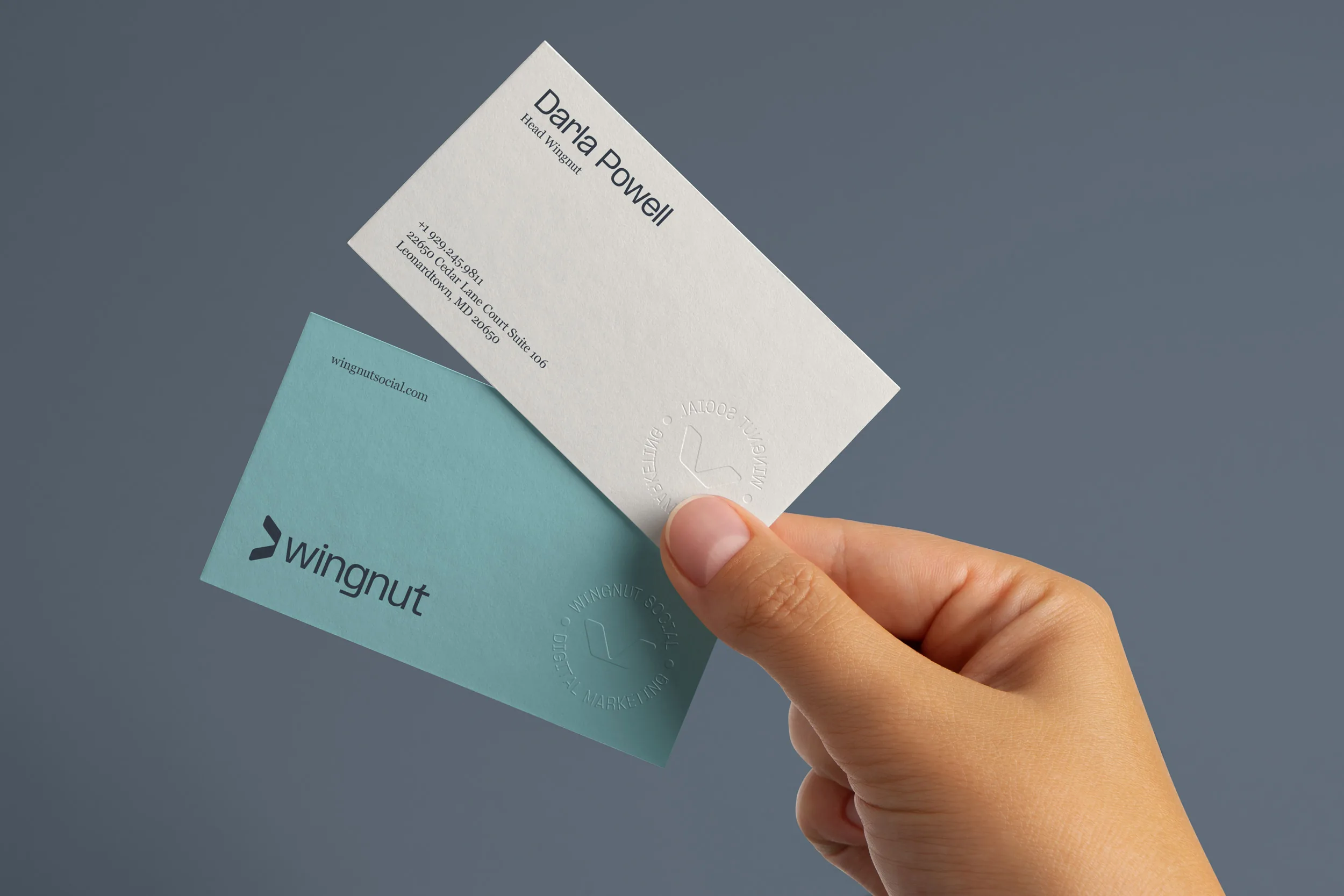 Wingnut business cards