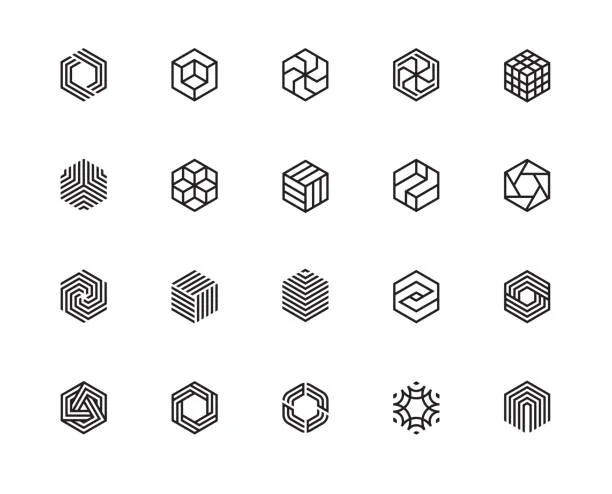 20,400+ Hexagon Logo Stock Illustrations