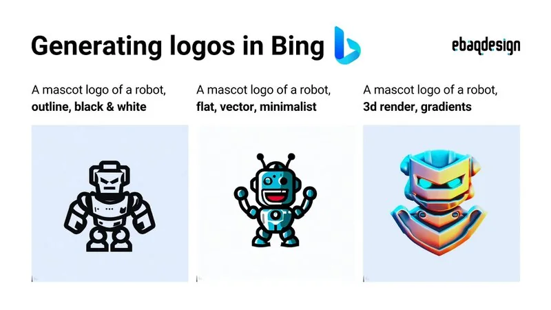 How to generate logo designs in Bing