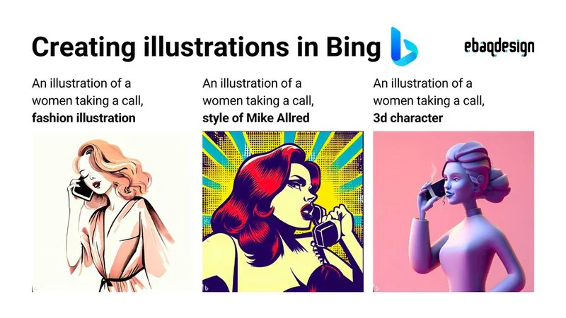 How to generate illustrations in Bing