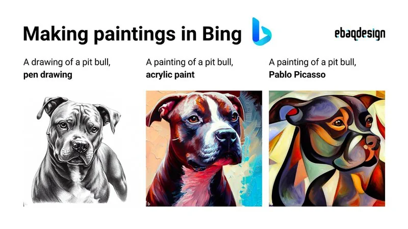 How to generate paintings or drawings in Bing