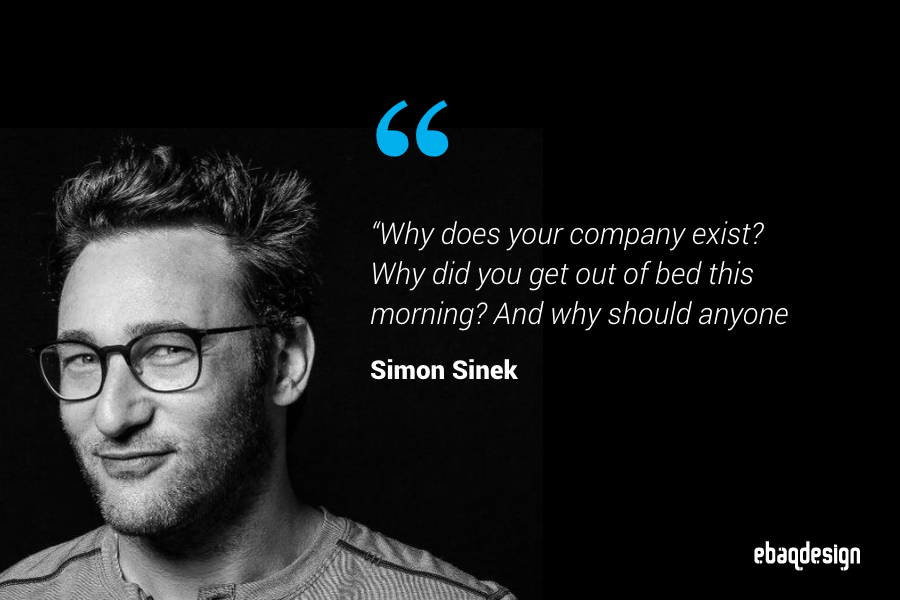 Quote card: Simon Sinek asking why your company exists and why you got up