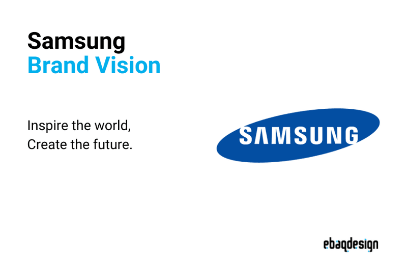 Samsung's brand vision statement is to inspire the world and create the future.