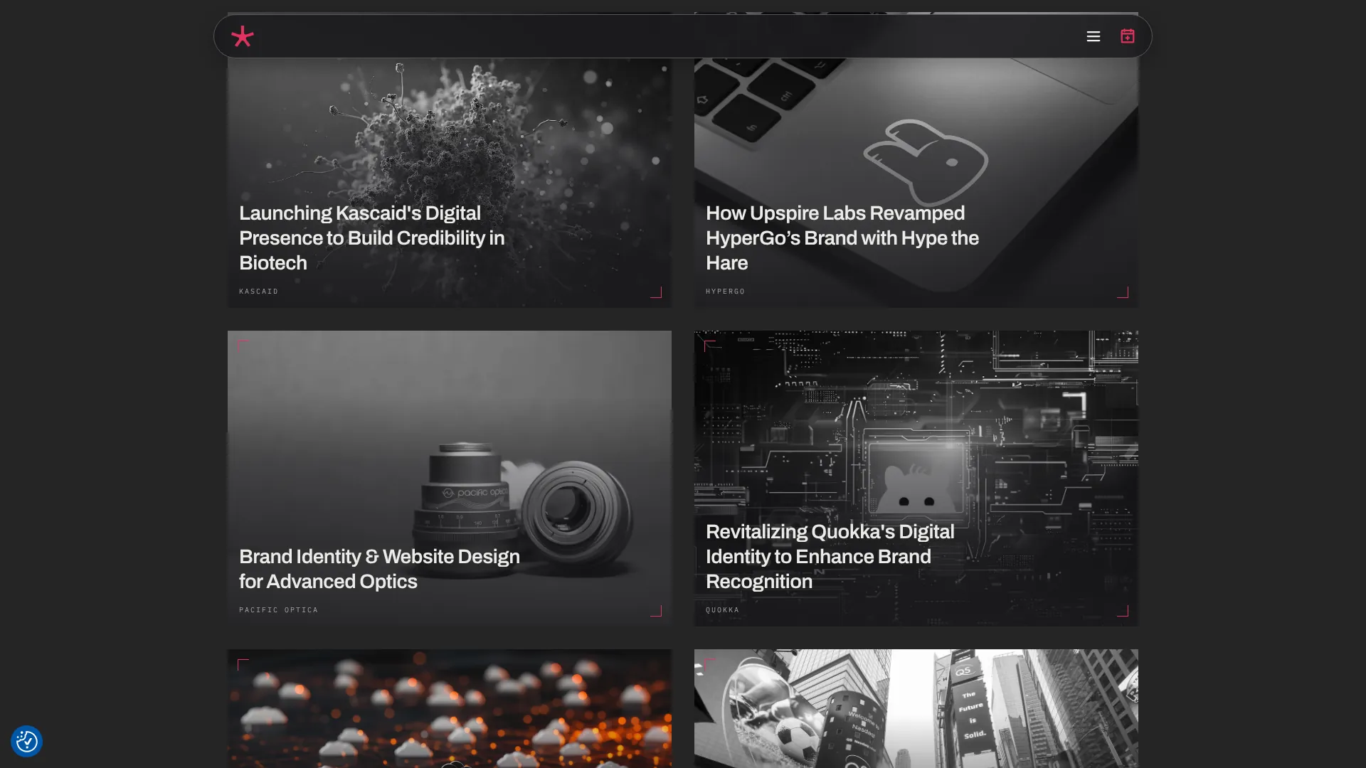 Upspire Labs case studies page