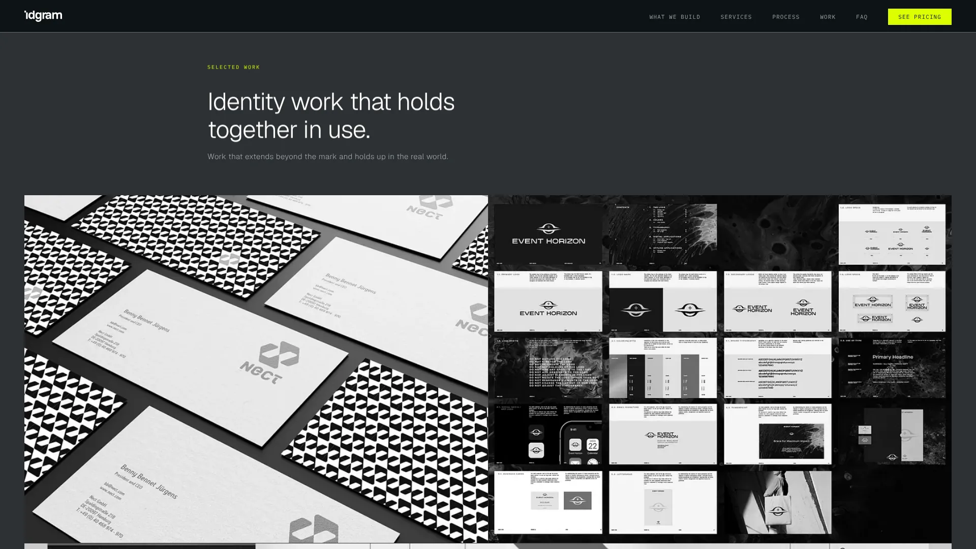 idgram selected work section