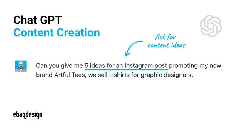 Using ChatGPT for Content Creation—prompt example.