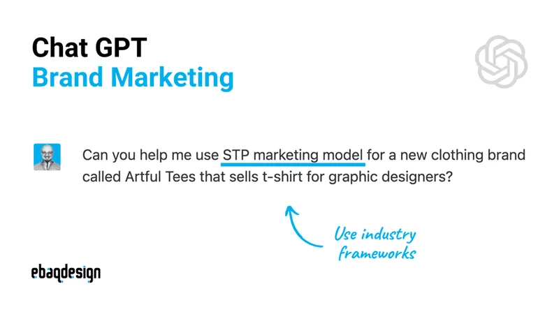 Using ChatGPT for marketing strategy—prompt example.
