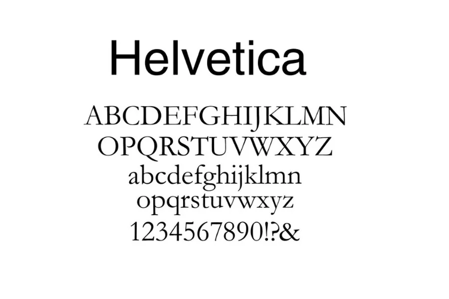 Helvetica and Garamond
