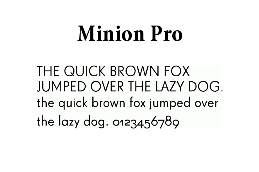 Minion Pro and Super Grotesk