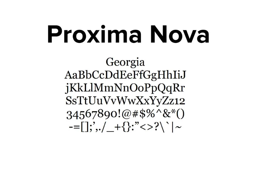 Proxima Nova and Georgia