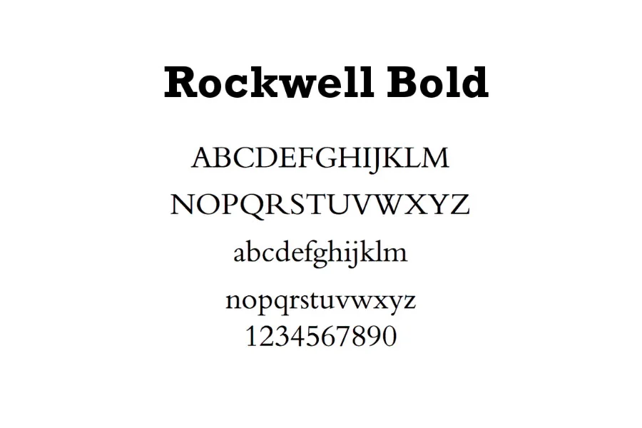 Rockwell Bold and Bembo