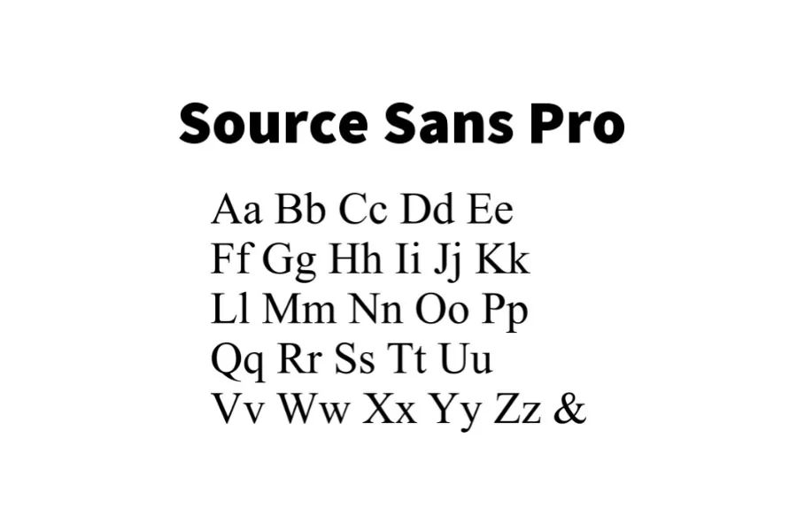Sources Sans Pro and Times New Roman
