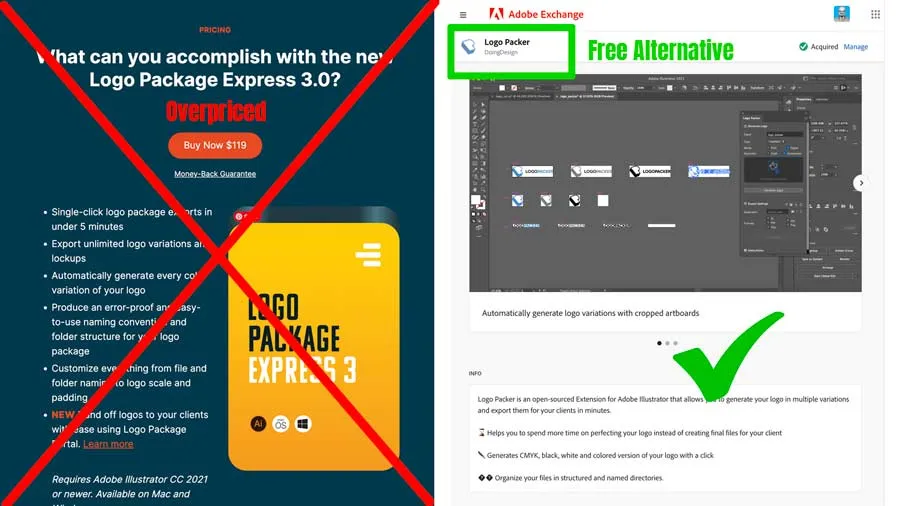 Logo package free alternative