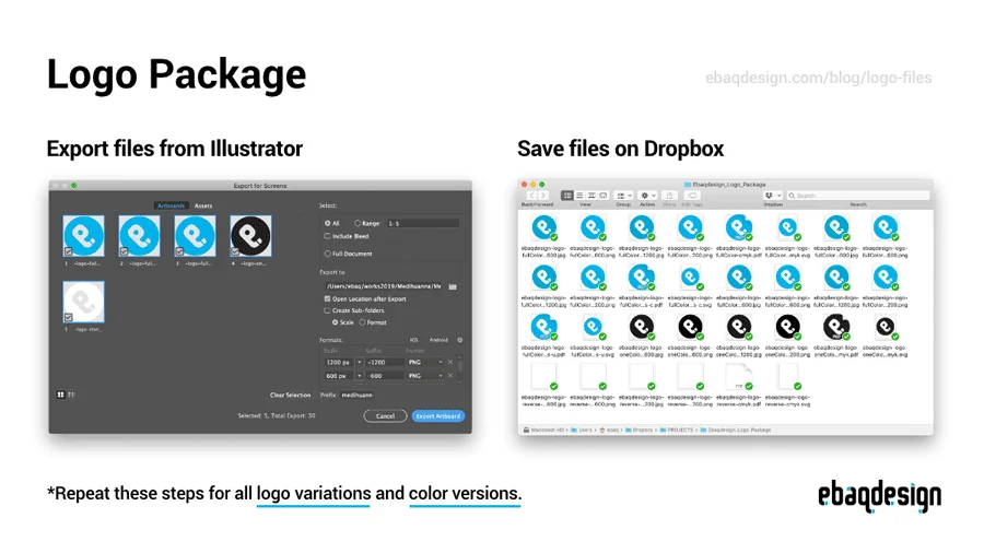 Logo Package—How to package logo files for client.