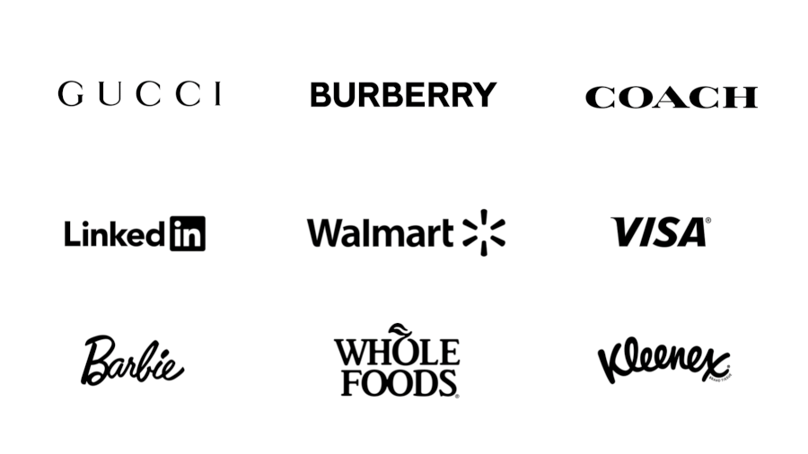 Different Brands Font Logo Examples