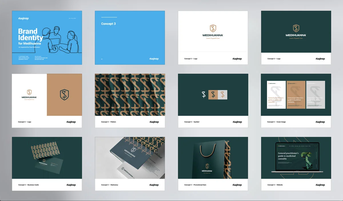 Logo design presentation template—Concept 3
