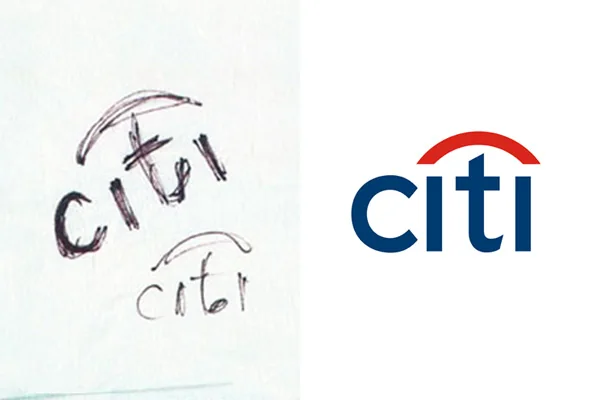 Citi Bank logo sketch