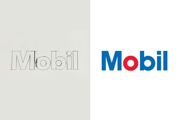 Mobil logo sketch