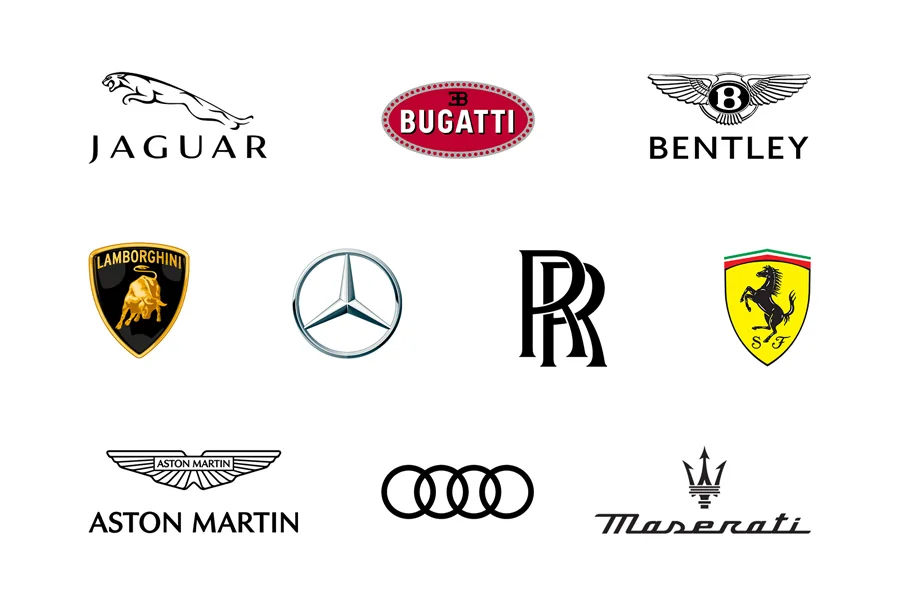 Luxury car logos