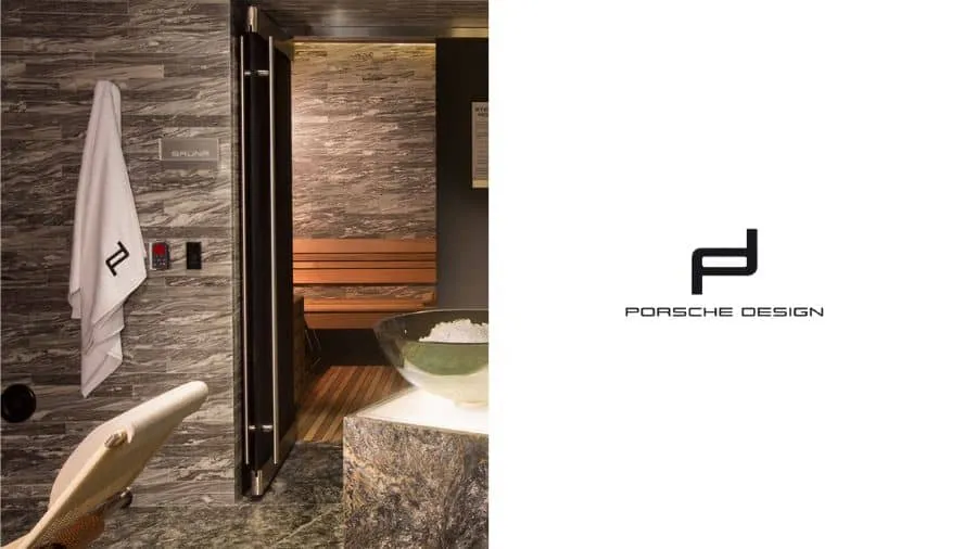 Porsche Design Tower - luxury building logo example