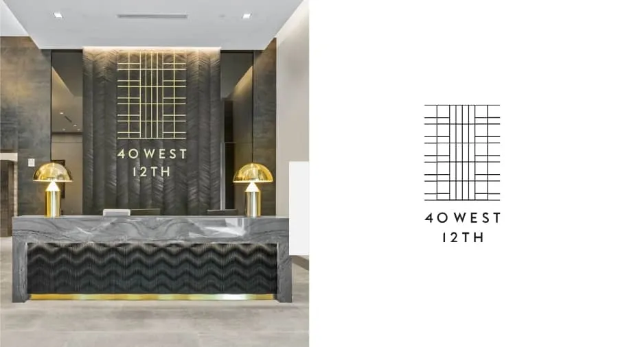 40 West 12th - luxury building logo example