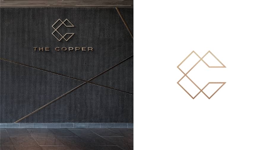 The Copper - luxury building logo example