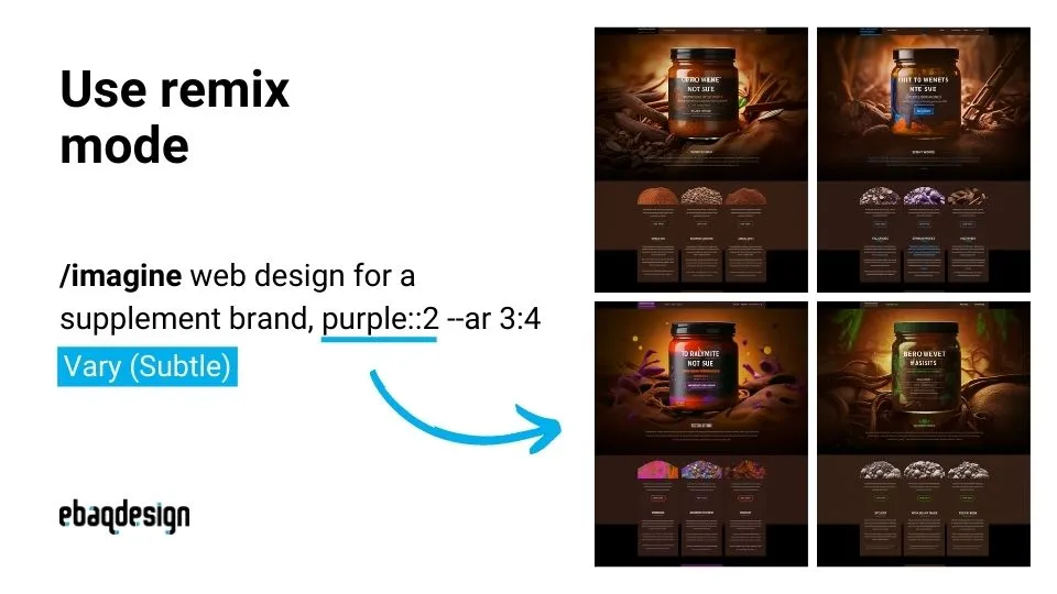 /imagine web design for a supplement brand, purple::2 --ar 3:4