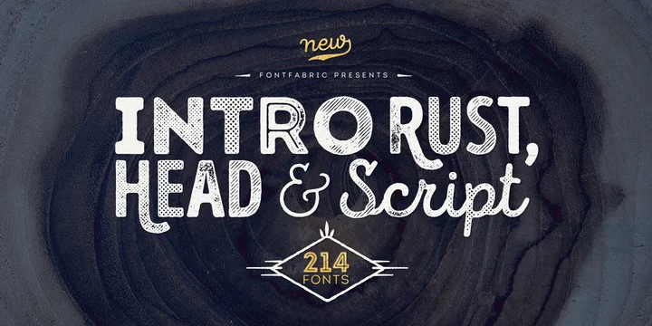 Intro Rust script font