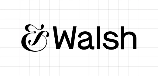&Walsh logo on the Ebaqdesign grid