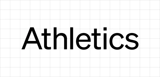 Athletics logo on the Ebaqdesign grid