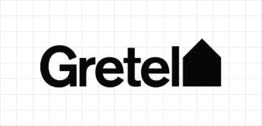 Gretel logo on the Ebaqdesign grid