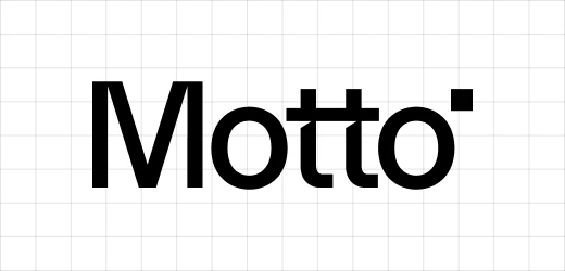 Motto logo on the Ebaqdesign grid