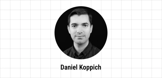Daniel Koppich portrait on the Ebaqdesign grid