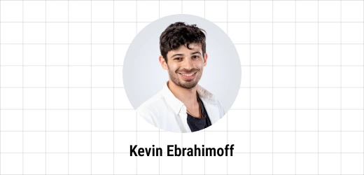 Kevin Ebrahimoff portrait on the Ebaqdesign grid