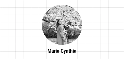 Maria Cynthia portrait on the Ebaqdesign grid