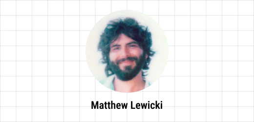 Matthew Lewicki portrait on the Ebaqdesign grid
