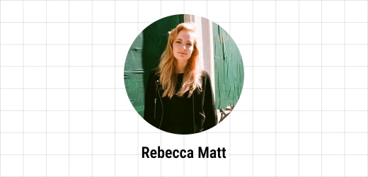 Rebecca Matt portrait on the Ebaqdesign grid