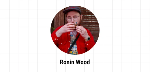 Ronin Wood portrait on the Ebaqdesign grid