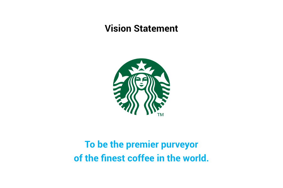 Starbucks Vision Statement - To be the premier purveyor of the finest coffee in the world.